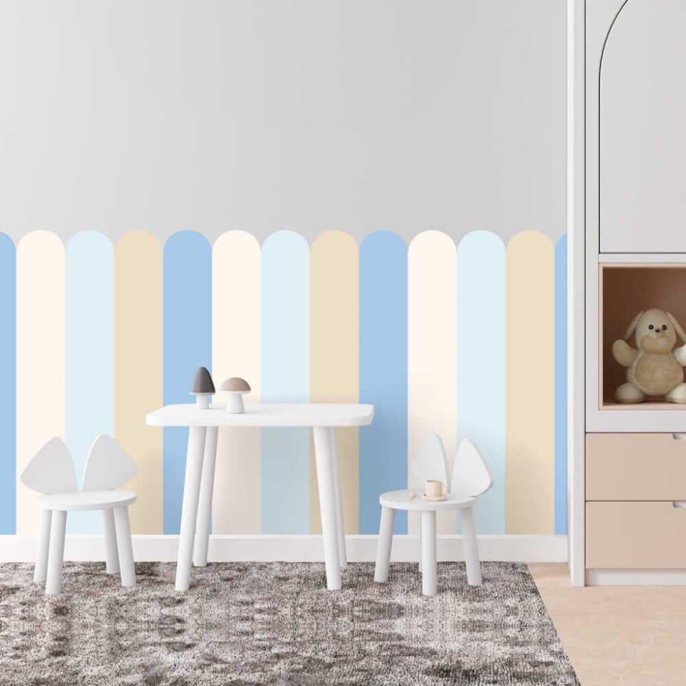 Papel de parede têxtil autoadesivo para cama 